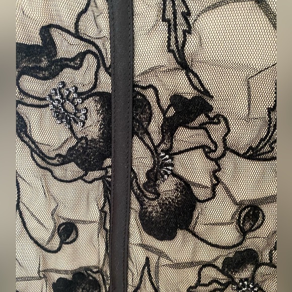 Cartise International vintage amazing sand/black mesh dress - Picture 6 of 11